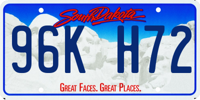 SD license plate 96KH72