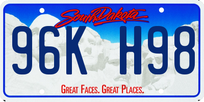SD license plate 96KH98