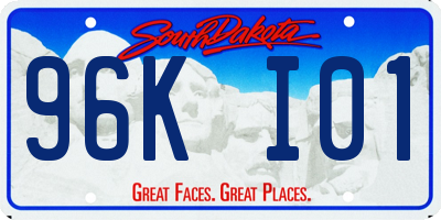 SD license plate 96KI01