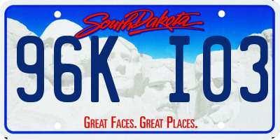 SD license plate 96KI03