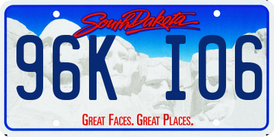 SD license plate 96KI06