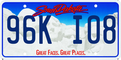SD license plate 96KI08