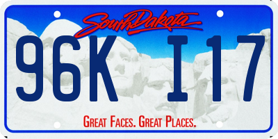 SD license plate 96KI17