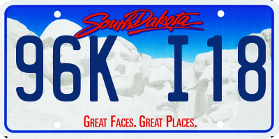 SD license plate 96KI18