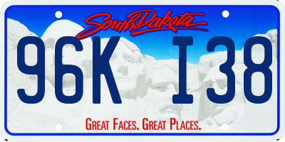 SD license plate 96KI38