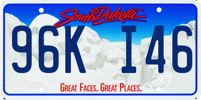 SD license plate 96KI46