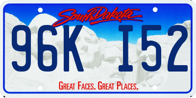 SD license plate 96KI52