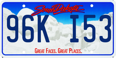 SD license plate 96KI53