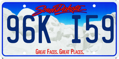 SD license plate 96KI59