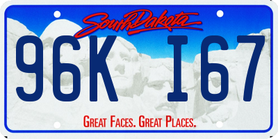 SD license plate 96KI67