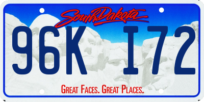 SD license plate 96KI72
