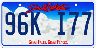 SD license plate 96KI77