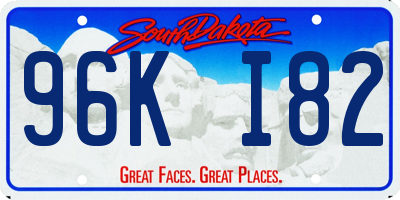 SD license plate 96KI82