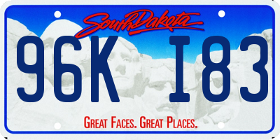 SD license plate 96KI83