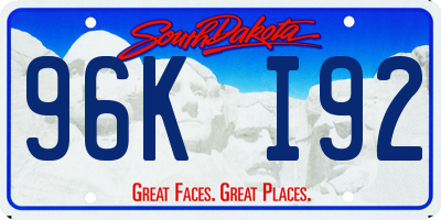 SD license plate 96KI92