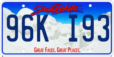 SD license plate 96KI93