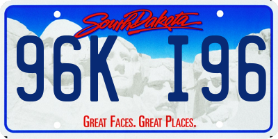 SD license plate 96KI96
