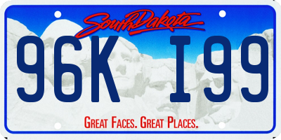 SD license plate 96KI99