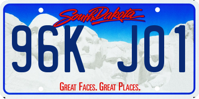 SD license plate 96KJ01