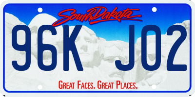 SD license plate 96KJ02