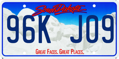 SD license plate 96KJ09