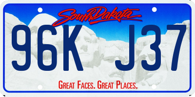 SD license plate 96KJ37