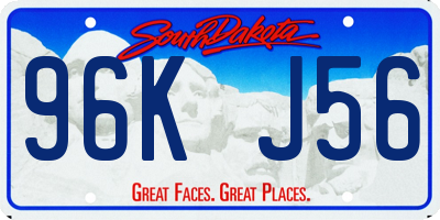 SD license plate 96KJ56