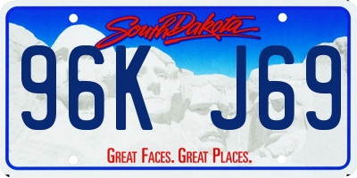 SD license plate 96KJ69