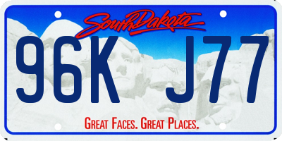 SD license plate 96KJ77