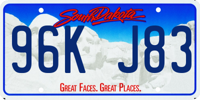 SD license plate 96KJ83