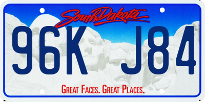 SD license plate 96KJ84