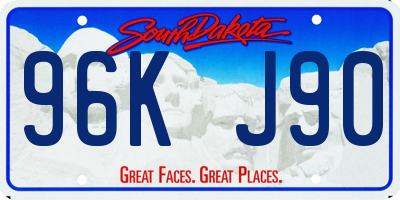 SD license plate 96KJ90