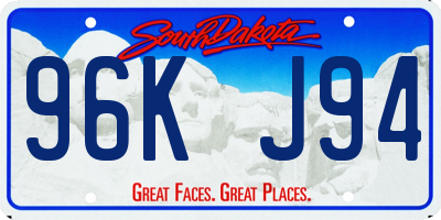 SD license plate 96KJ94