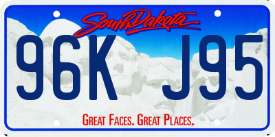SD license plate 96KJ95