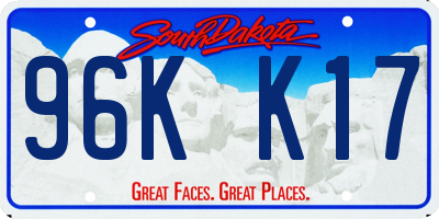 SD license plate 96KK17