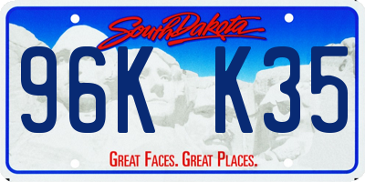 SD license plate 96KK35