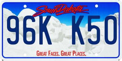 SD license plate 96KK50