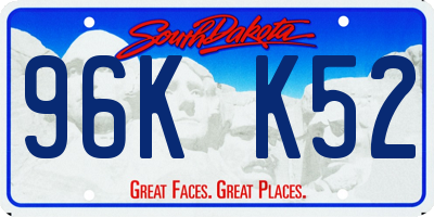 SD license plate 96KK52