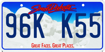 SD license plate 96KK55