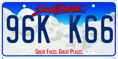 SD license plate 96KK66