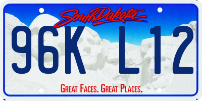 SD license plate 96KL12