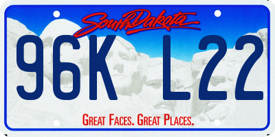 SD license plate 96KL22