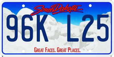SD license plate 96KL25