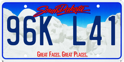 SD license plate 96KL41