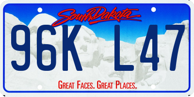 SD license plate 96KL47