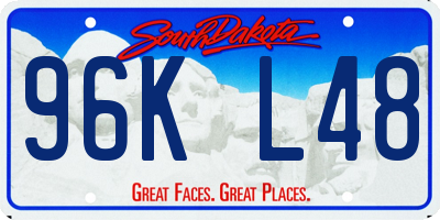SD license plate 96KL48