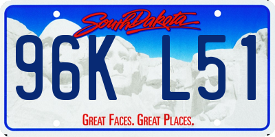 SD license plate 96KL51