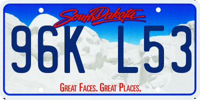 SD license plate 96KL53