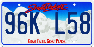 SD license plate 96KL58