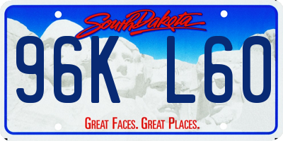 SD license plate 96KL60